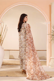 Feathers Unstitched Digital Printed Premium Lawn 3Pc Suit DUSKY-FT238