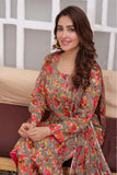 Feathers Unstitched Digital Printed Premium Lawn 3Pc Suit Rosey Dust-FT266