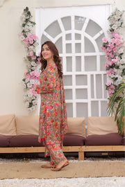Feathers Nayab Unstitched Digital Printed Lawn 3Pc Suit ROSEY DUST-FT266