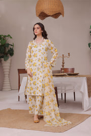 Feathers Unstitched Digital Printed Premium Lawn 3Pc Suit AABIRAH-FT270