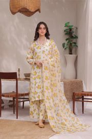 Feathers Unstitched Digital Printed Premium Lawn 3Pc Suit AABIRAH-FT270