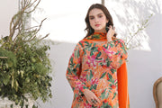 Feathers Unstitched Digital Printed Premium Lawn 3Pc Suit LINDA-FT348
