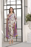 Feathers Unstitched Digital Printed Premium Lawn 3Pc Suit BOBBIE-FT350