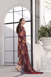 Feathers Unstitched Digital Printed Premium Lawn 3Pc Suit MAISIE-FT359