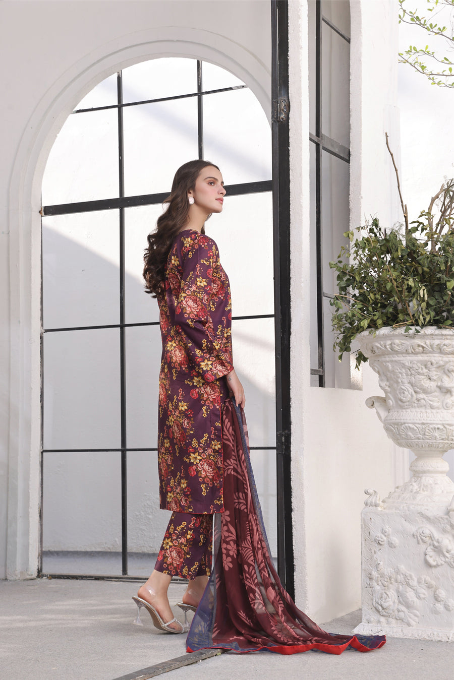 Feathers Unstitched Digital Printed Premium Lawn 3Pc Suit MAISIE-FT359