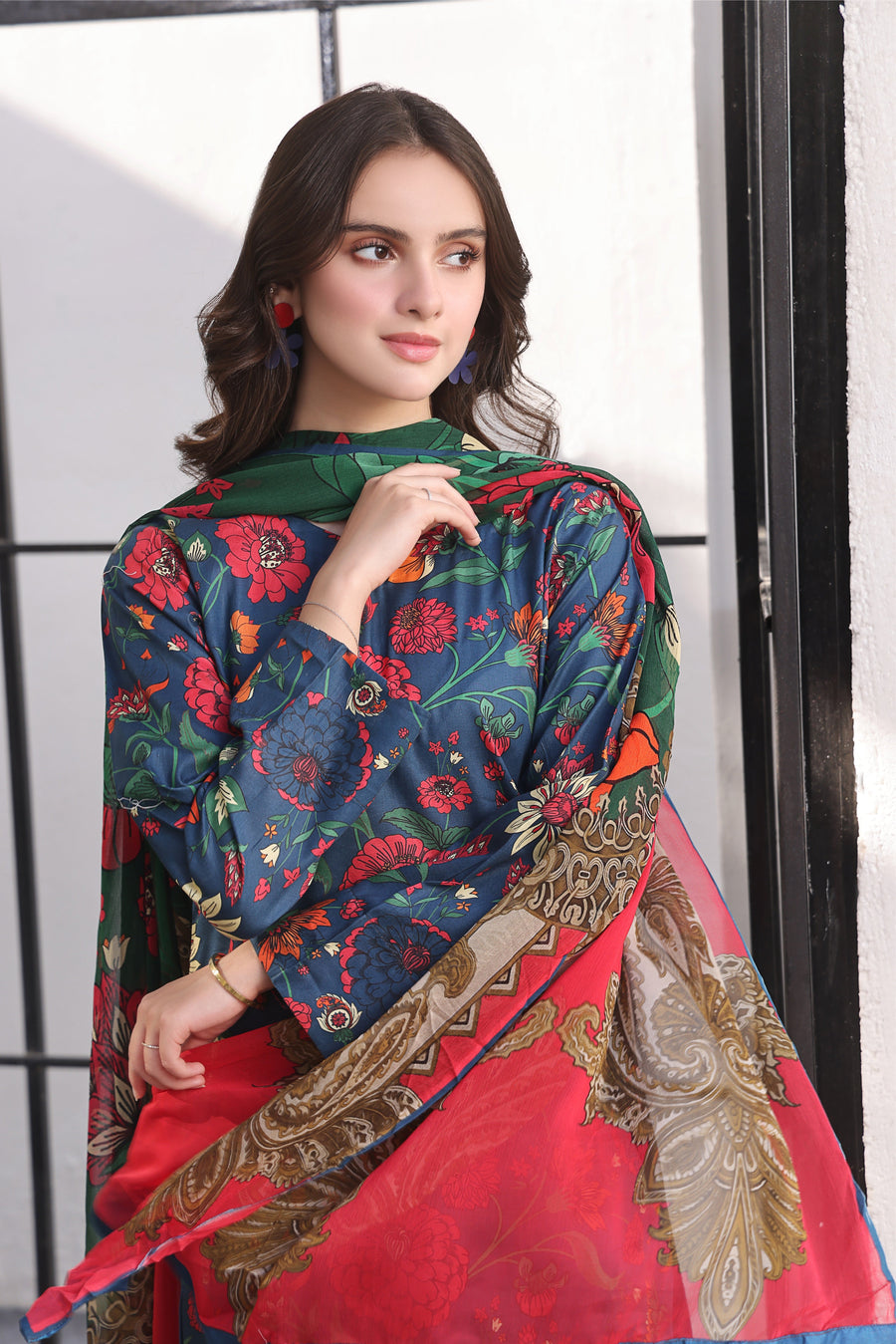 Feathers Unstitched Digital Printed Premium Lawn 3Pc Suit CERSEI-FT360