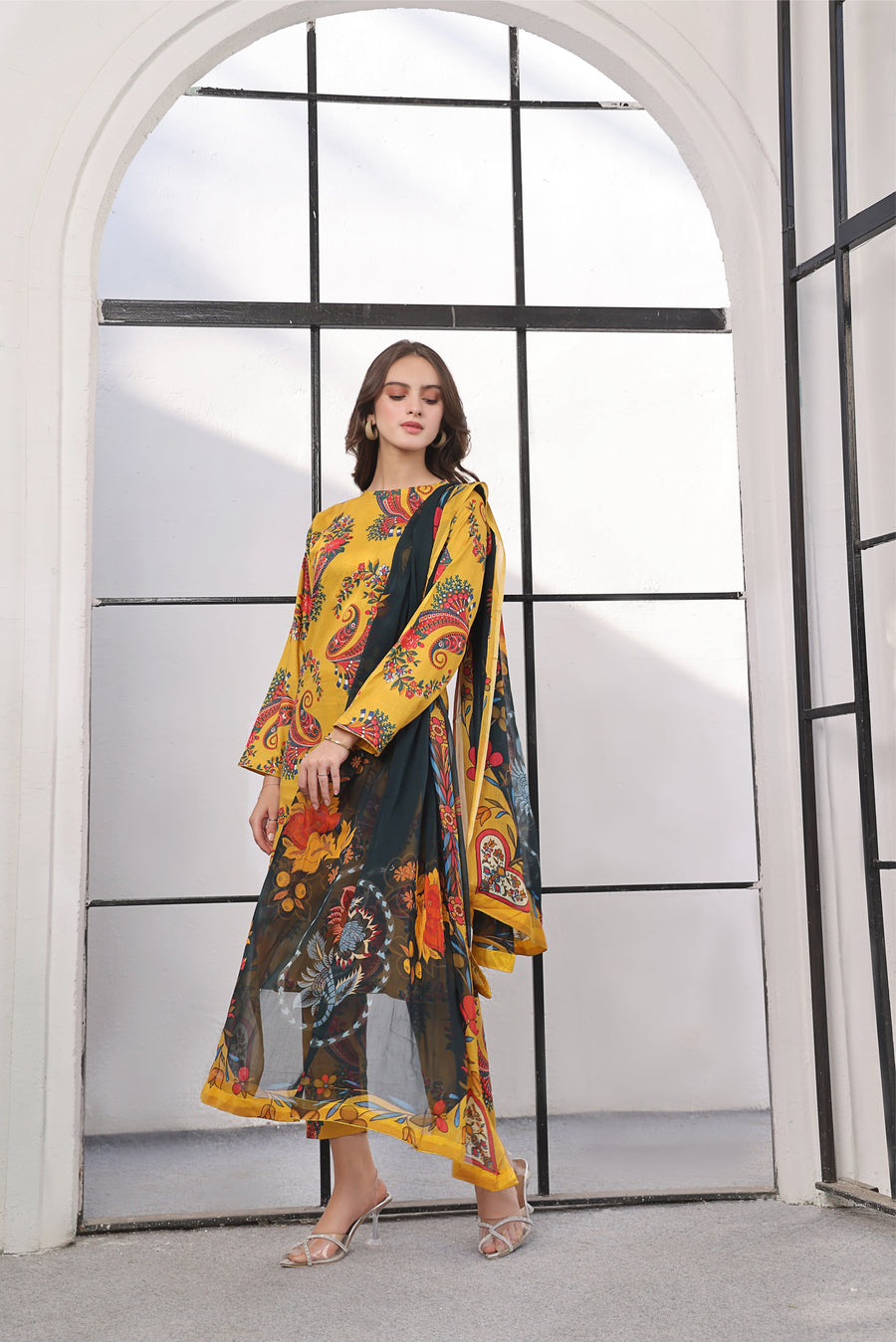 Feathers Unstitched Digital Printed Premium Lawn 3Pc Suit MISANDEI-FT361