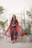 Feathers Unstitched Digital Printed Premium Lawn 3Pc Suit MAGNOLIA-FT373