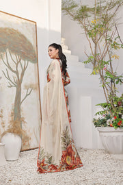 Feathers Unstitched Digital Printed Premium Lawn 3Pc Suit MARIGOLD-FT376