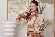 Feathers Unstitched Digital Printed Premium Lawn 3Pc Suit MARIGOLD-FT376