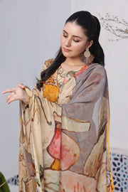 Feathers Unstitched Digital Printed Premium Lawn 3Pc Suit SNAPDRAGON-FT379