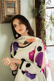 Feathers Chic Bella Unstitched Printed Lawn 3Pc Suit Polka-FT389