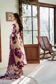 Feathers Chic Bella Unstitched Printed Lawn 3Pc Suit Nuage-FT391