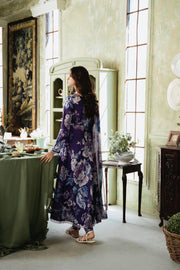 Feathers Chic Bella Unstitched Printed Lawn 3Pc Suit Mulberry-FT393