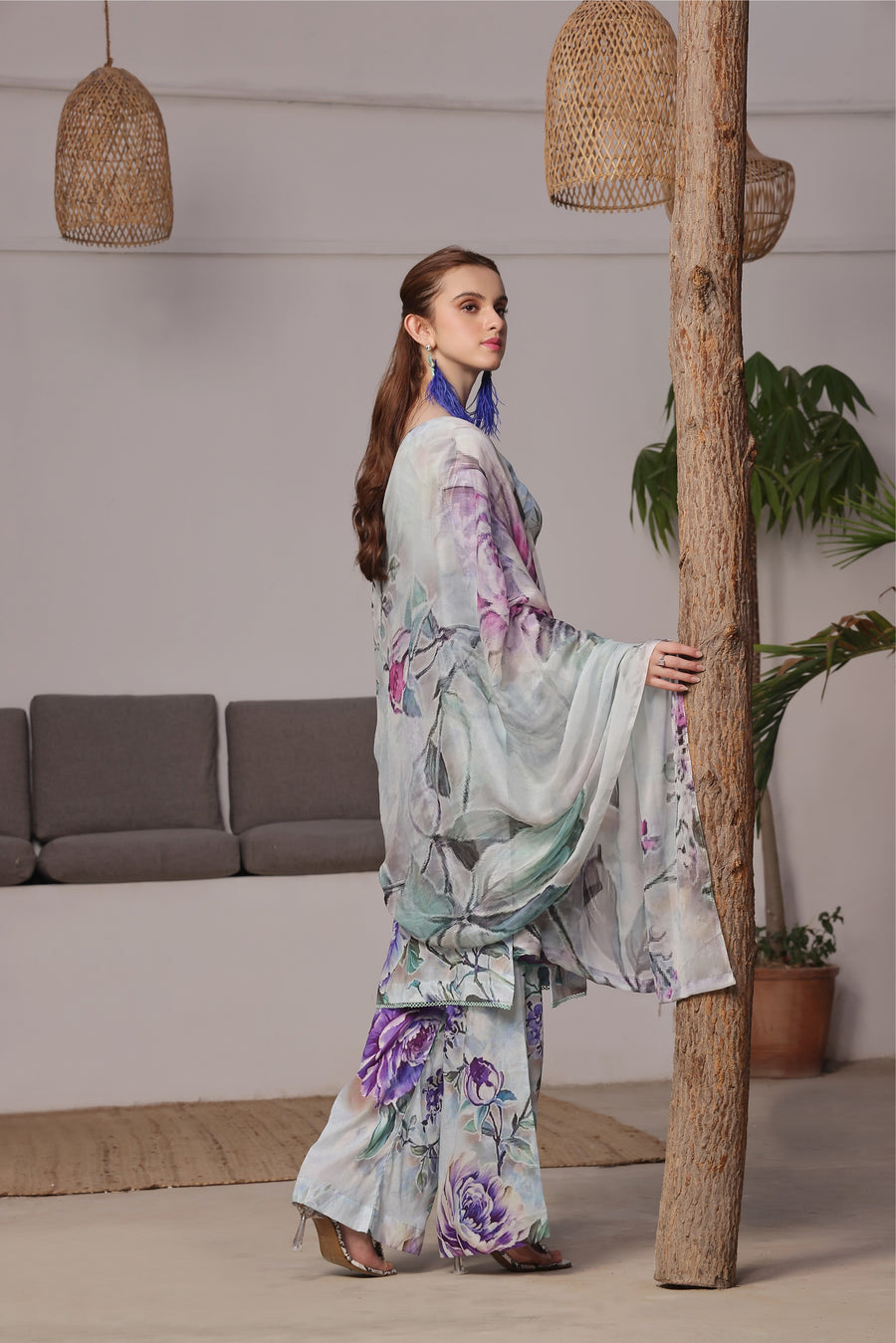 Feathers Sunset Soiree Unstitched Printed Lawn 3Pc Suit PRIMEROSE-FT409