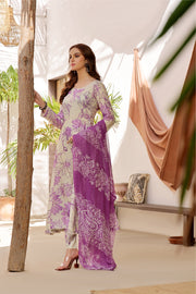 Feathers Sunset Soiree Unstitched Printed Lawn 3Pc Suit CAMELLIA-FT411