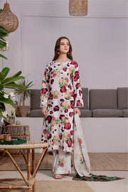 Feathers Sunset Soiree Unstitched Printed Lawn 3Pc Suit ASTER-FT414