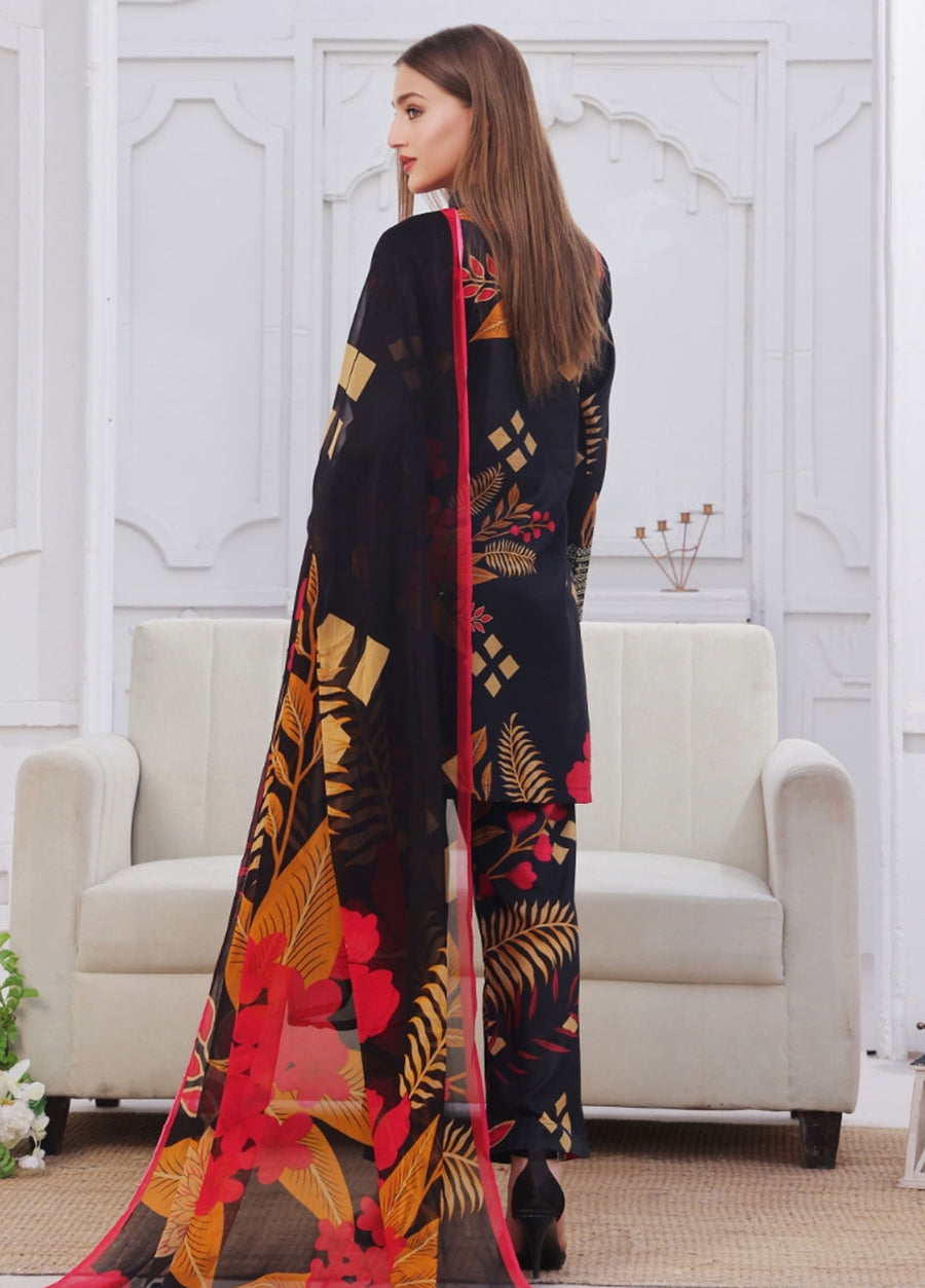 Feathers Midnight Murmurs Unstitched Lawn 3Pc Suit FIOREN-FT477