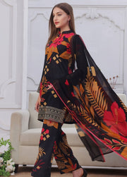 Feathers Midnight Murmurs Unstitched Lawn 3Pc Suit FIOREN-FT477