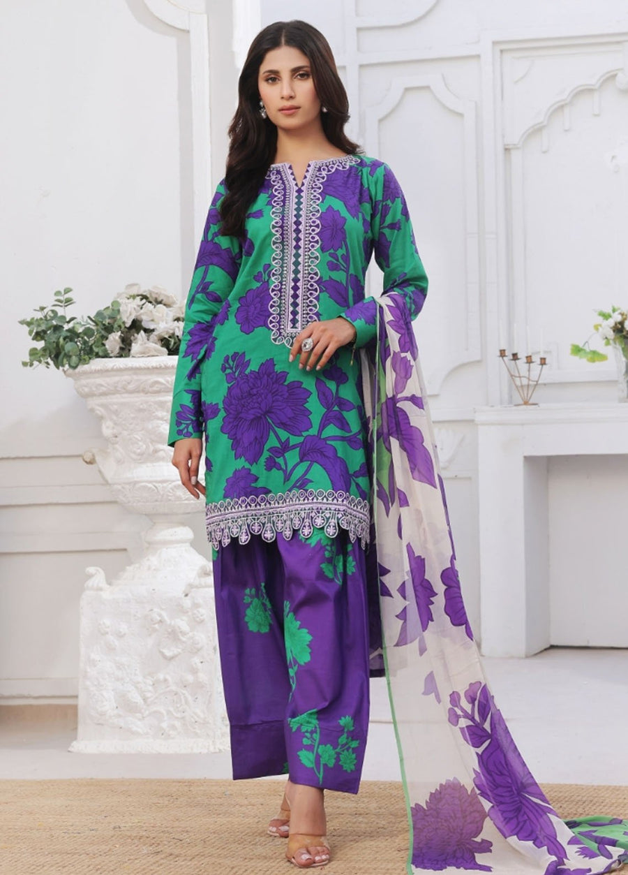 Feathers Midnight Murmurs Unstitched Lawn 3Pc Suit LAVIRA-FT478