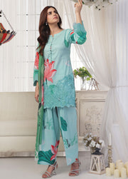 Feathers Midnight Murmurs Unstitched Lawn 3Pc Suit SKYLOR-FT481