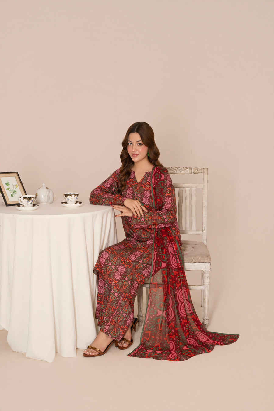 Feathers Frosty Fables Printed Viscose Unstitched 3Pc Suit SNAREL-FT568