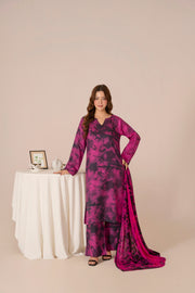 Feathers Frosty Fables Printed Viscose Unstitched 3Pc Suit IVRONE-FT569