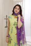 Feathers Premium House of Petals Unstitched Lawn 3Pc Suit Periwinkle Piece-FT742