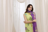 Feathers Premium House of Petals Unstitched Lawn 3Pc Suit Periwinkle Piece-FT742