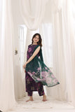 Feathers Premium House of Petals Unstitched Lawn 3Pc Suit Magenta Matrix-FT743