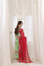 Feathers Premium House of Petals Unstitched Lawn 3Pc Suit Forest Finery-FT745
