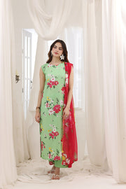 Feathers Premium House of Petals Unstitched Lawn 3Pc Suit Forest Finery-FT745
