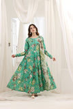 Feathers Premium House of Petals Unstitched Lawn 3Pc Suit Turquoise Twilight-FT746