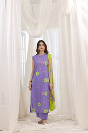 Feathers Premium House of Petals Unstitched Lawn 3Pc Suit Majestic Monolith-FT756