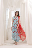 Feathers Premium House of Petals Unstitched Lawn 3Pc Suit Nautical Node-FT758