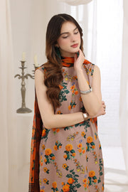 Feathers Premium House of Petals Unstitched Lawn 3Pc Suit Jaguar Journal-FT760