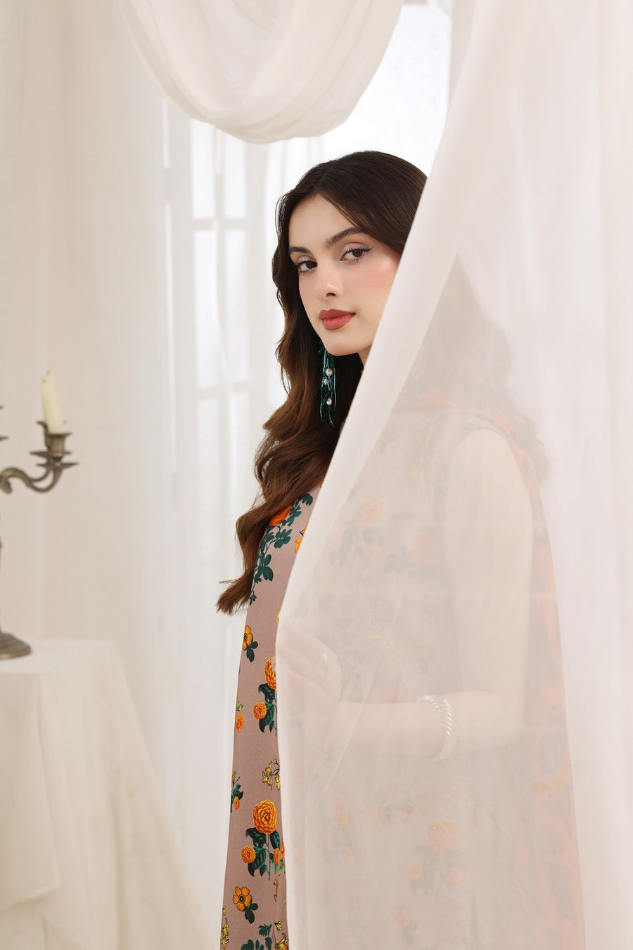 Feathers Premium House of Petals Unstitched Lawn 3Pc Suit Jaguar Journal-FT760
