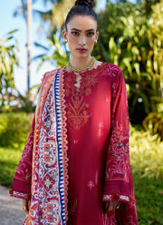 Suay by Farah Talib Aziz Embroidered Lawn Unstitched 3Pc Suit FTA-02 Enzo Red