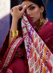 Suay by Farah Talib Aziz Embroidered Lawn Unstitched 3Pc Suit FTA-02 Enzo Red