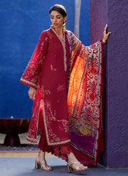 Suay by Farah Talib Aziz Embroidered Lawn Unstitched 3Pc Suit FTA-02 Enzo Red
