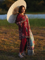 Farah Talib Aziz Embroidered Lawn Unstitched 3Pc Suit FTA-02 Sofia Scarlet