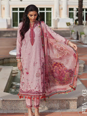 Farah Talib Aziz WES Embroidered Lawn Unstitched 3Pc Suit FTA-03 PRICSILLA TEA PINK