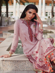 Farah Talib Aziz WES Embroidered Lawn Unstitched 3Pc Suit FTA-03 PRICSILLA TEA PINK
