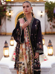 Farah Talib Aziz Embroidered Lawn Unstitched 3Pc Suit FTA-03 Blanca Black