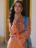 Farah Talib Aziz Embroidered Lawn Unstitched 3Pc Suit FTA-04 Lucia Burnt Orange