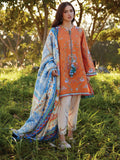 Farah Talib Aziz Embroidered Lawn Unstitched 3Pc Suit FTA-04 Lucia Burnt Orange