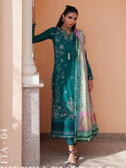 Farah Talib Aziz WES Embroidered Lawn Unstitched 3Pc Suit FTA-04 EILEEN EMERALD