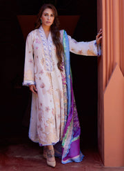 Suay by Farah Talib Aziz Embroidered Lawn Unstitched 3Pc Suit FTA-05 Miwa Ivory