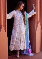 Suay by Farah Talib Aziz Embroidered Lawn Unstitched 3Pc Suit FTA-05 Miwa Ivory