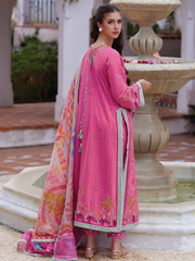 Farah Talib Aziz Embroidered Lawn Unstitched 3Pc Suit FTA-05 Palmira Pink